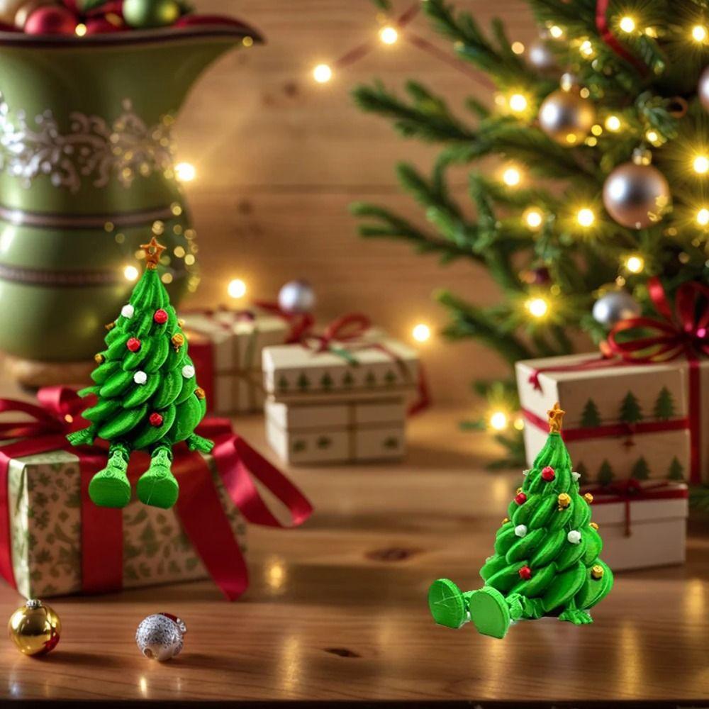 Colorful 3D Printed Christmas Tree Funny Xmas Decoration Christmas Tree Model  Living Room