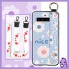 Phone Holder Oil Painting Phone Case For Samsung Galaxy S10 5G/SM-G977N Fashion Design Lanyard Silicone Shockproof Ring