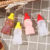 2Pcs Compact Size Sauce Squeeze Bottles Creative Shape Practical Ketchup Seasoning Storage Jars