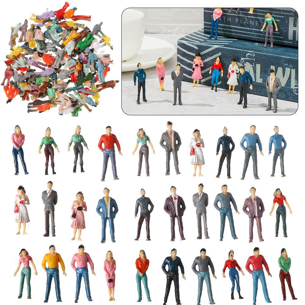 Decorations Mixed Color Pose DIY Character Model Building Passengers People Figures Train Scenery