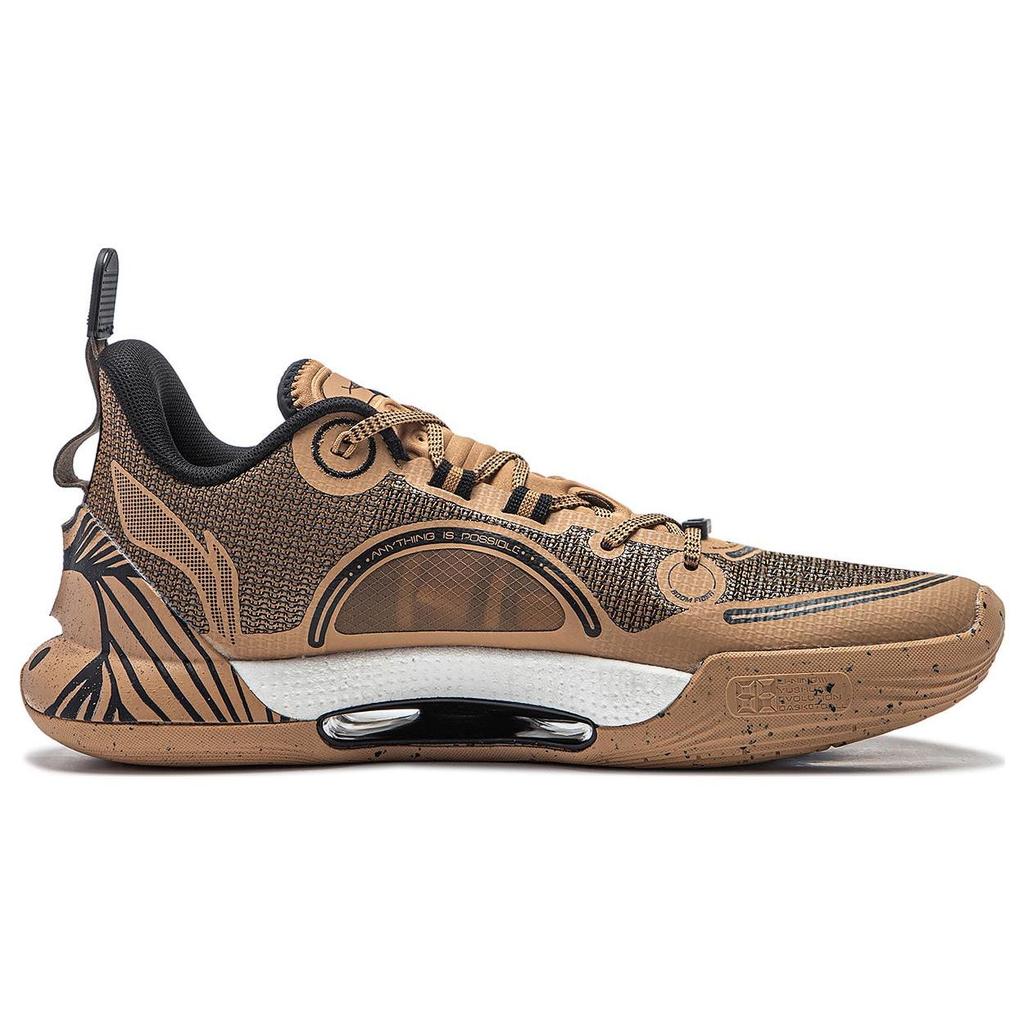 Баскетбольные кроссовки Li Ning Yu Shuai Evolution Low, легкие, высокопрочные, удобные, мягкие, с низким верхом, мужские кроссовки Smoke-Brown ABAS161-18