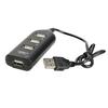 4 Port Splitter USB 2.0 High Speed Black Mini Hub Socket Adapter for Laptop PC