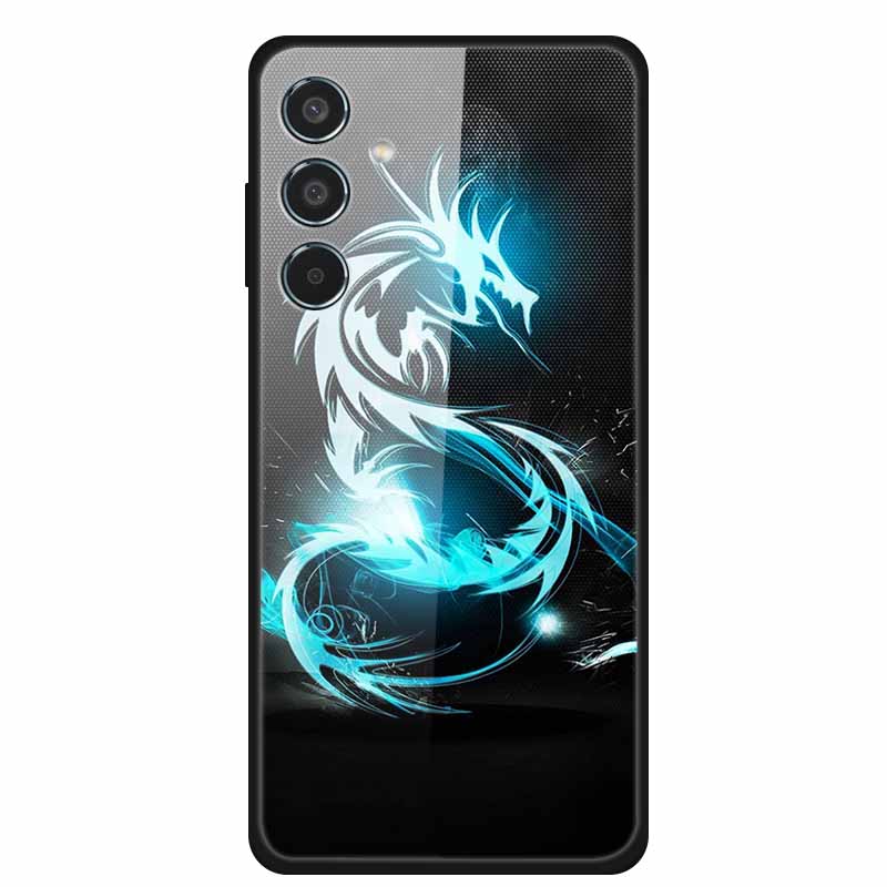 Tempered Glass Case For Samsung S25 Plus Case S 25 Plus Hard Back Cover For Samsung Galaxy A16 M55 A55 Phone Case Soft Bumper