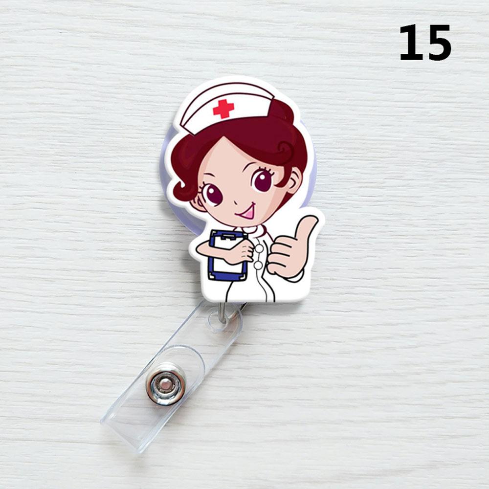 1PC Nurse ID Name Card Badge Reel Doctor Clips Name Card Holder Card Holder Clip Office Supplies Badge Holder Clip