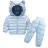 Winter Children Clothing Sets Baby Boy Warm Hooded Down Jackets Pants Clothing Sets Baby Girls Boys Snowsuit Coats