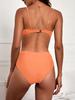 Купальники европейские и американские раздельные жесткие однотонные бикини