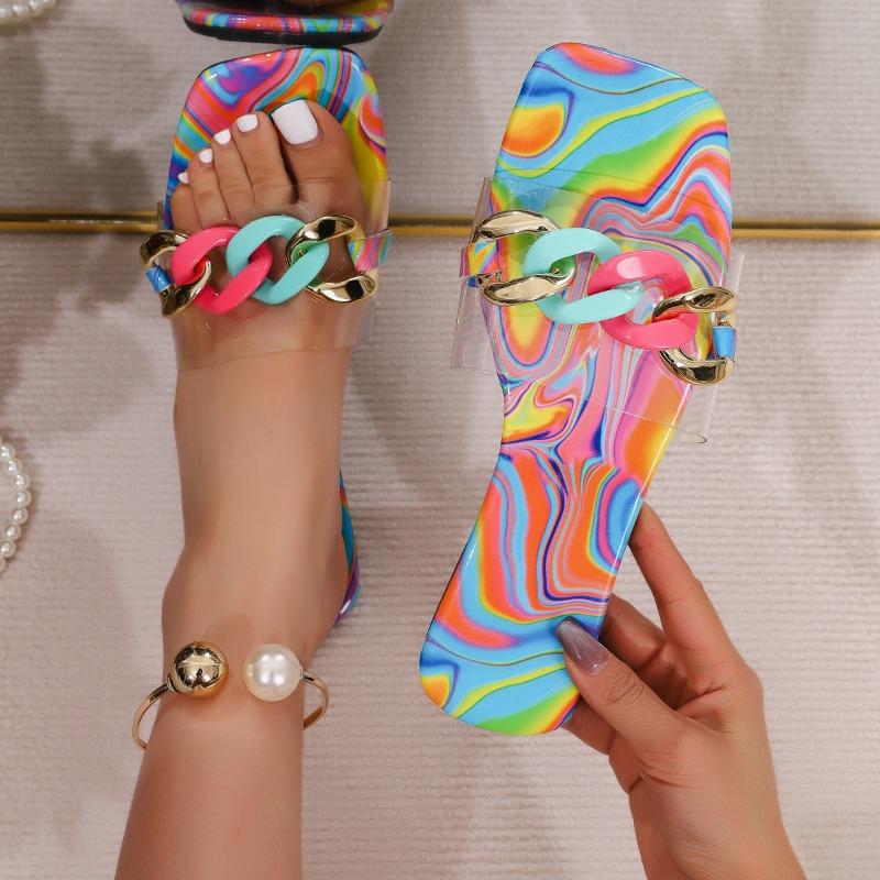 Женские летние тапочки, уличные шлепанцы, балетки, новые красочные корейские сандалии, туфли без застежек, большой размер 35-43, mujer verano zapatos