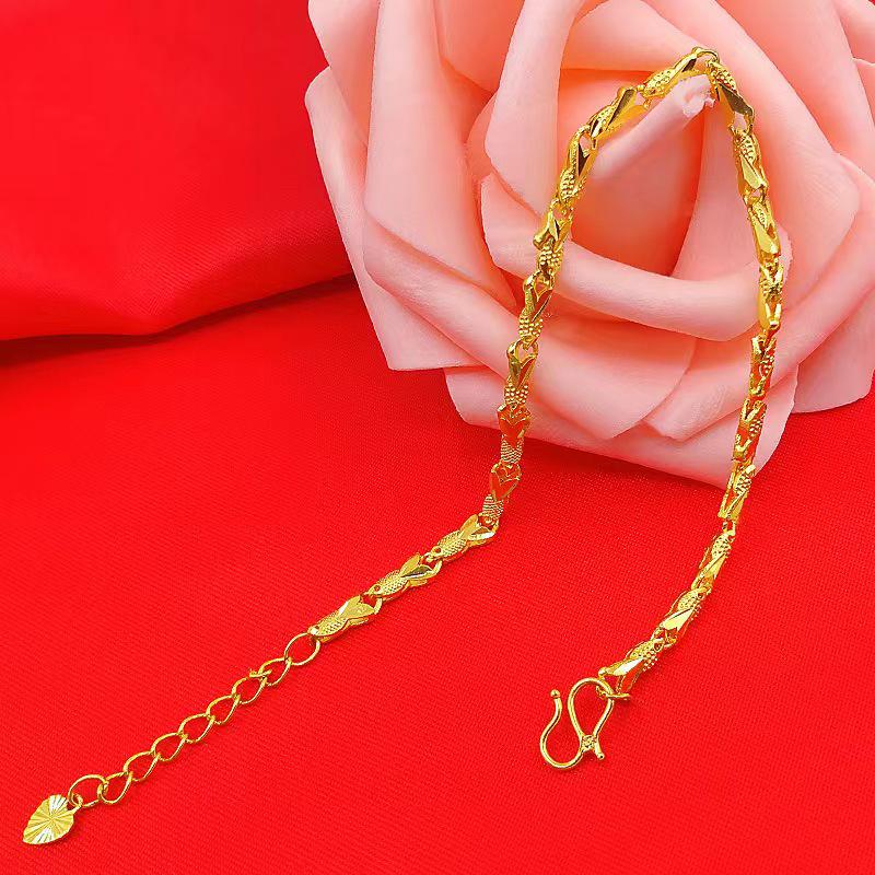 Gold-Plated Women's Lucky Bead Bracelet - Versatile Love and Fortune Jewelry for Couples