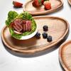 Wood Dessert Plate Appetizers Tray Counter Organizer Sushi Food Dish,Serving Tray,Snack for