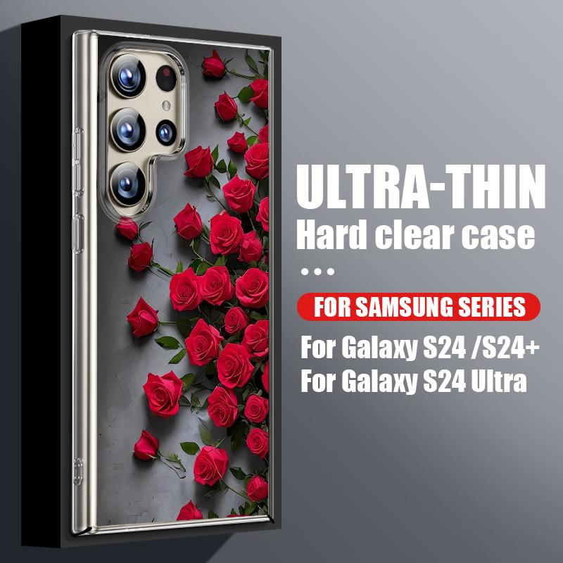 Светящийся в темноте чехол-цветок для Samsung Galaxy S26 S25 S24 S23 Ultra S22 Plus S25 FE A56 A36 A26 A55 A54 A15 Прозрачный чехол