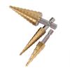 3Pcs/set 3-12mm 4-12mm 4-20mm HSS Straight Groove Step Drill Bit Titanium Coated Wood Metal Hole Cutter Core Drilling Tools Set