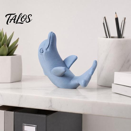 Talos 3D-печатная милая дельфин-подставка для телефона, универсальный настольный держатель для мобильного телефона, двухрежимный вертикальный и горизонтальный дисплей, матовый компактный настольный