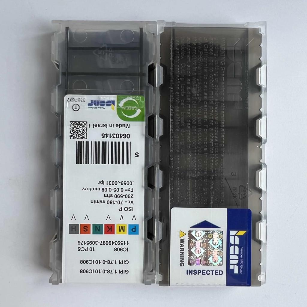 GIPI1.78-0.10 IC908 Industrial Indexable Carbide Inserts 10 Pcs