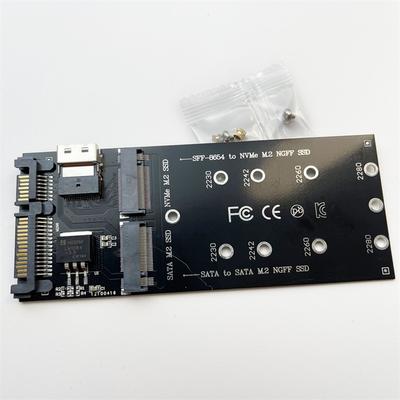 Адаптер M.2 на SATA Конвертер SFF-8654 в M2 NVME SSD 22-контактный SATA в M2 Плата-расширитель Riser для материнской платы ПК