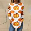 Tee Shirts For Women Fall Casual Long Sleeve Shirts Sweatshirt Halloween Printing Top Pullover
