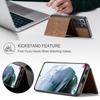 For Samsung Galaxy S21 Ultra 5G Case JEEHOOD J01 Retro Leather Phone Back Cover with Detachable Magnetic Card Holder