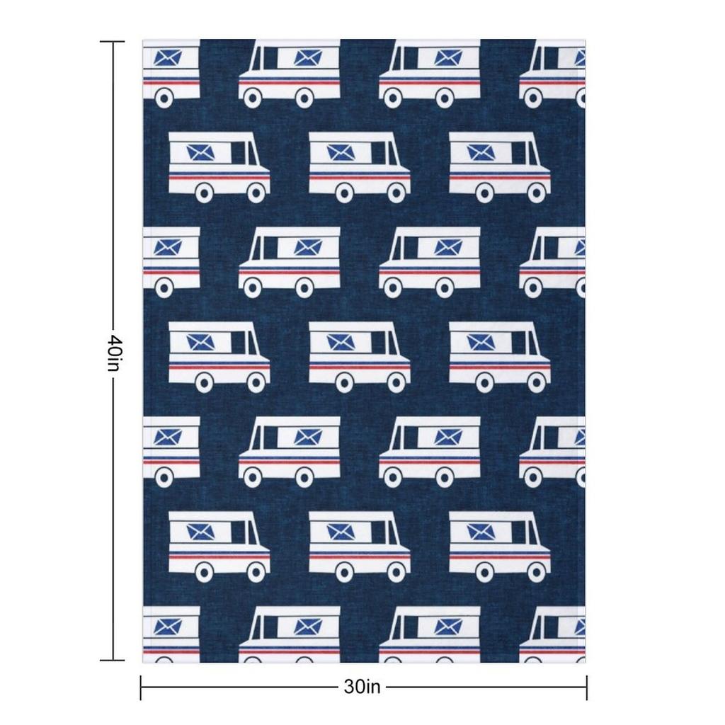 Mail Trucks - blue Throw Blanket Decorative Throw Quilt Soft Big Giant Sofa Blankets