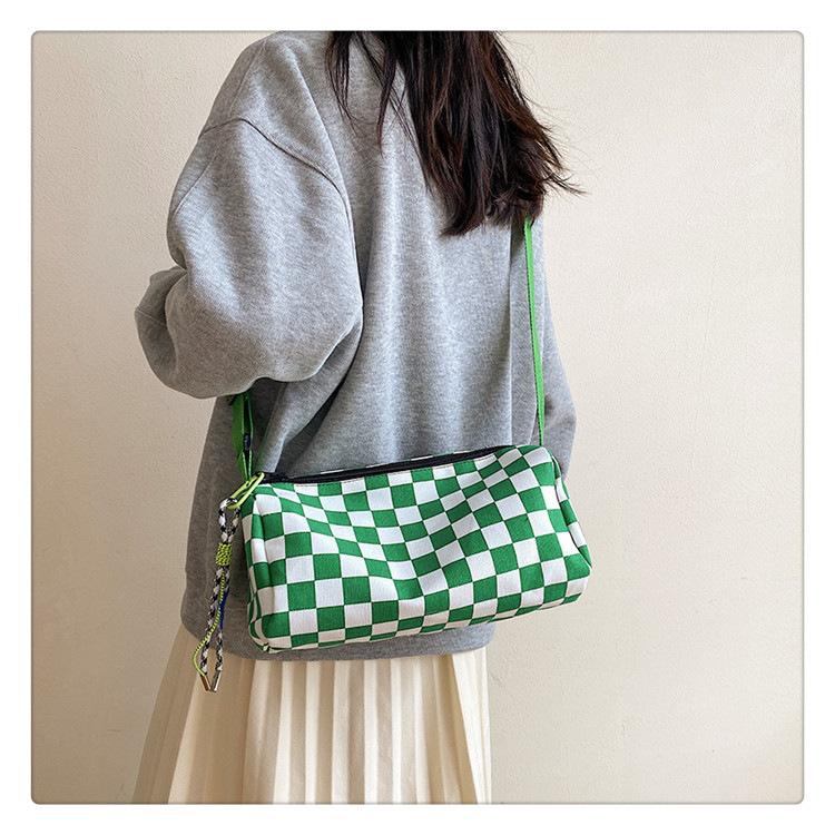 All-match One-shoulder Diagonal Wide-shoulder Boston Bag Fashion Pillow Bag