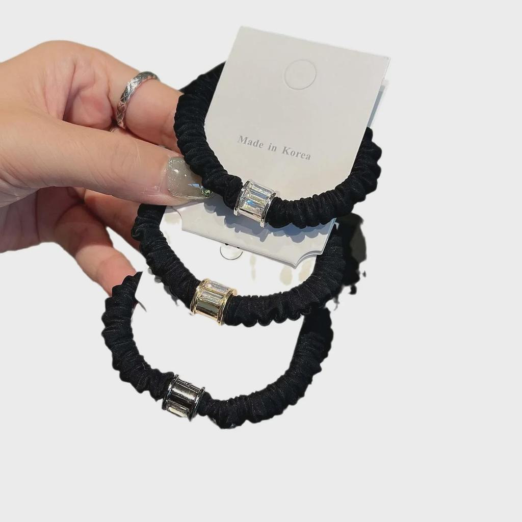 Южная Корея Кристалл Текстурированная Жгут Для Волос - Цилиндрическое Кольцо Для Конского Хвоста Для Женщин