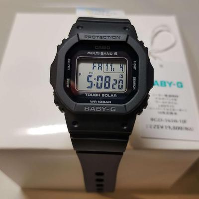 CASIO Baby-G BGD-5650-1JF Серия BGD-5650 новый22 Радиоуправляемые Солнечные Цифровые Тонкие Мировое время Будильник Полностью Автоматический Календарь Черные Наручные Часы Для Мужчин