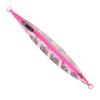 Tolure 250g Slow-Sinking Jig Lure for Offshore Fishing, Laser Foil, Glow-in-the-Dark, Ideal for Tuna, Mackerel, Kingfish - 1 Pack (Pink)
