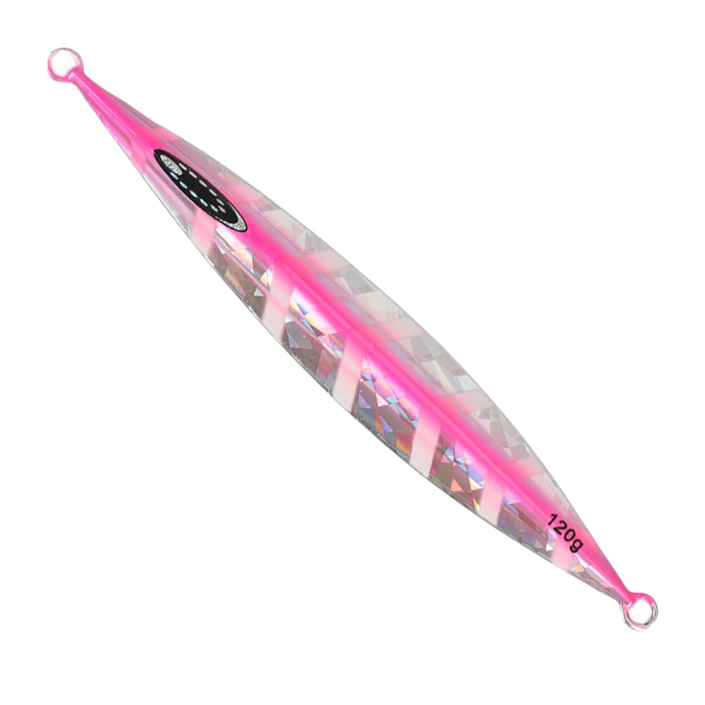 Tolure 120g Slow Sinking Jig, All 5 Colors,Laser Foil, Glow in the Dark, Offshore Jigging Lure, for Tuna, Mackerel, Aji, Saba, 1pc