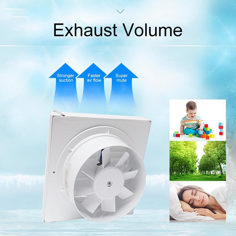 6inches 220V 60W Wall Mounted Windows Exhaust Fan Vent Fans Ventilator for Bathroom