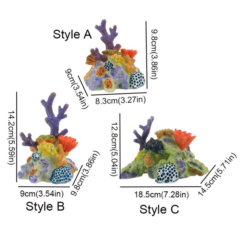 Имитация коралла Ландшафтный дизайн Декорация кораллового рифа Укрытие для рыб и креветок Аквариум