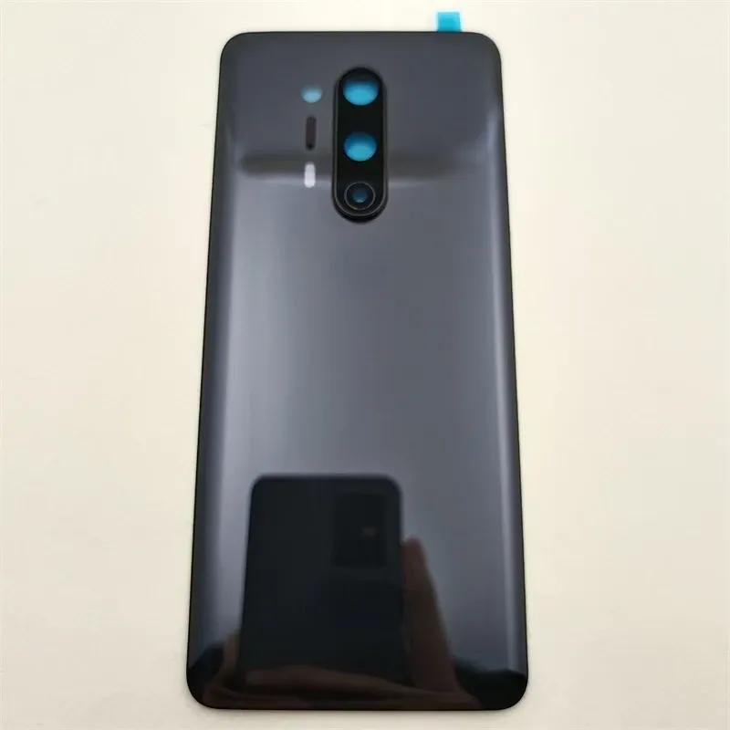 Задняя крышка аккумулятора Заднее стекло Для Oneplus 8 Pro / 1+8 Pro Корпус крышки аккумулятора Запасные части С объективом камеры