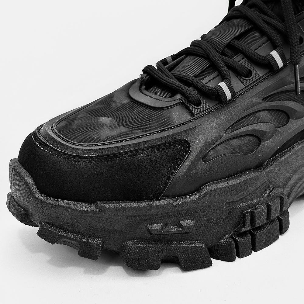 2024 Мужские ботинки Модные повседневные ботинки на платформе в британском стиле для мужчин, высокие уличные молодежные трендовые повседневные ботинки для скейтбординга со шнуровкой