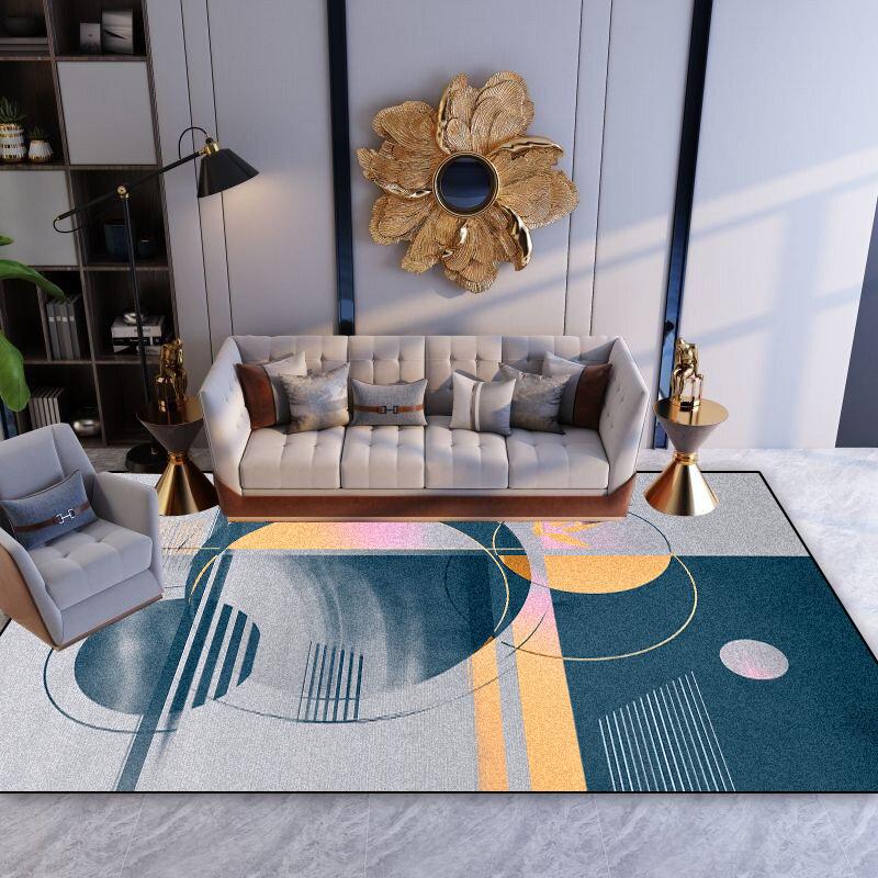 Геометрические ковры в скандинавском стиле для геймеров, для гостиной, спальни, домашнего декора, ковры с плюшевой мягкой ворсистой поверхностью для зоны дивана, игровые комнаты, нескользящие напольные коврики