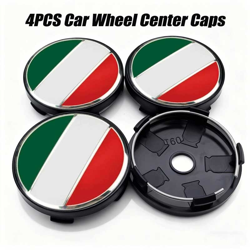 4Pcs 56mm 60mm Car Wheel Center Hub Caps Italy Badge Rim Cover Sticker For BMW VW HONDA FORD MAZDA AUDIKD0
