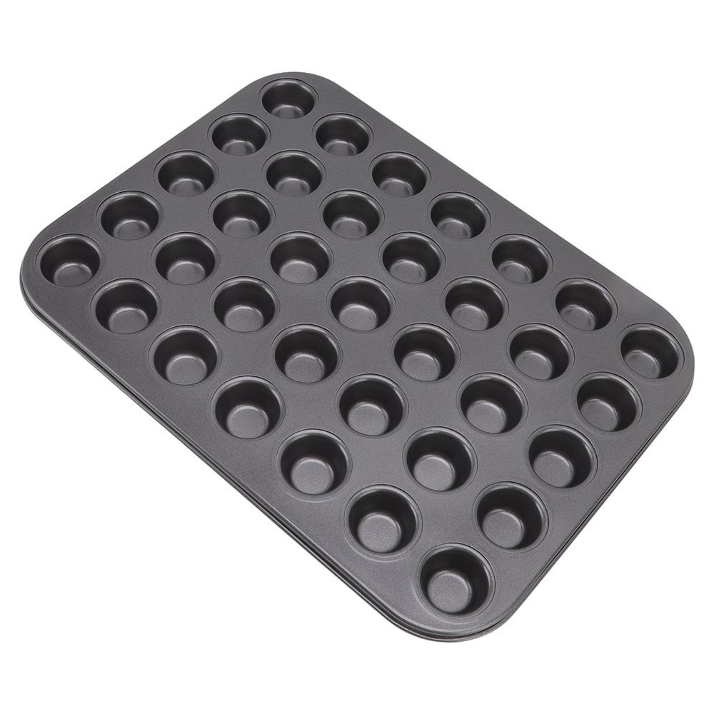 35 Grids Mini Muffin Pan Carbon Steel Tart Quiche Mold Cake Mold Muffin Cupcake Tart Quiche