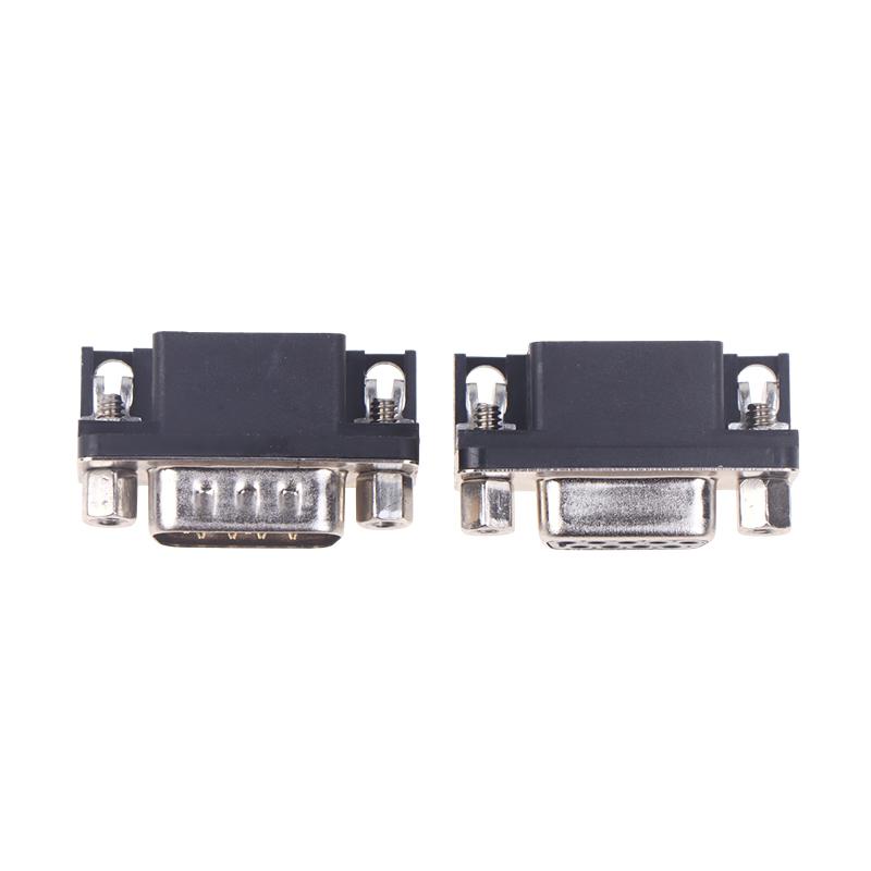 10PCS DR9 90-Degree D-Sub Connectors - Right-Angle Welded RS232 9-Pin Connectors