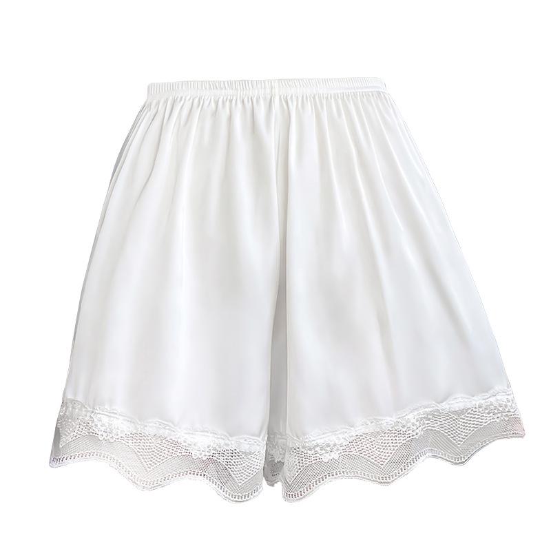 Женские летние шорты-безопасности из ледяного шелка с кружевом и брюки-базовый слой