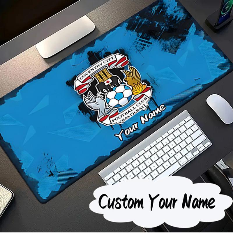 Custom Name Mouse pad Coventry City Crest Design Mouse pad, Gaming Mouse Pad, keyboard pad, Desk Decor for computer notebook Fan Birthday Gift