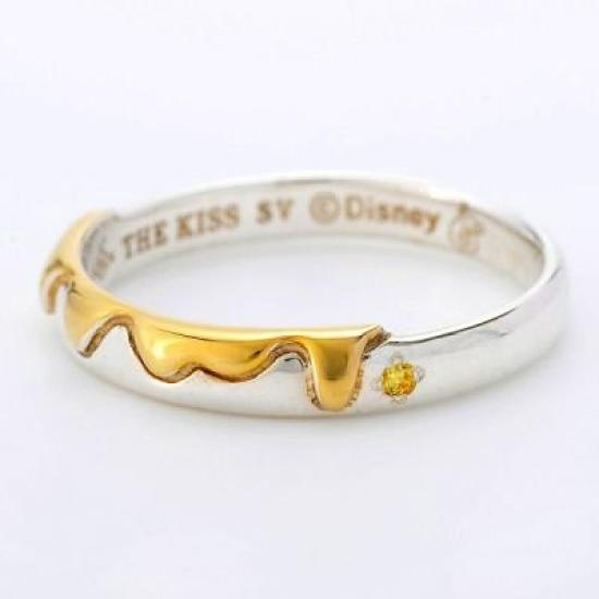 THE KISS Size 13 Winnie the Cubic Zirconia Silver Ring DI-SR703CB [Disney Collection] Pooh/Honey