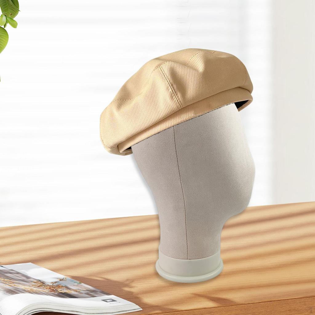 Mannequin Hat Head Wig Stand Suede Canvas Holder Ornament Suitable for