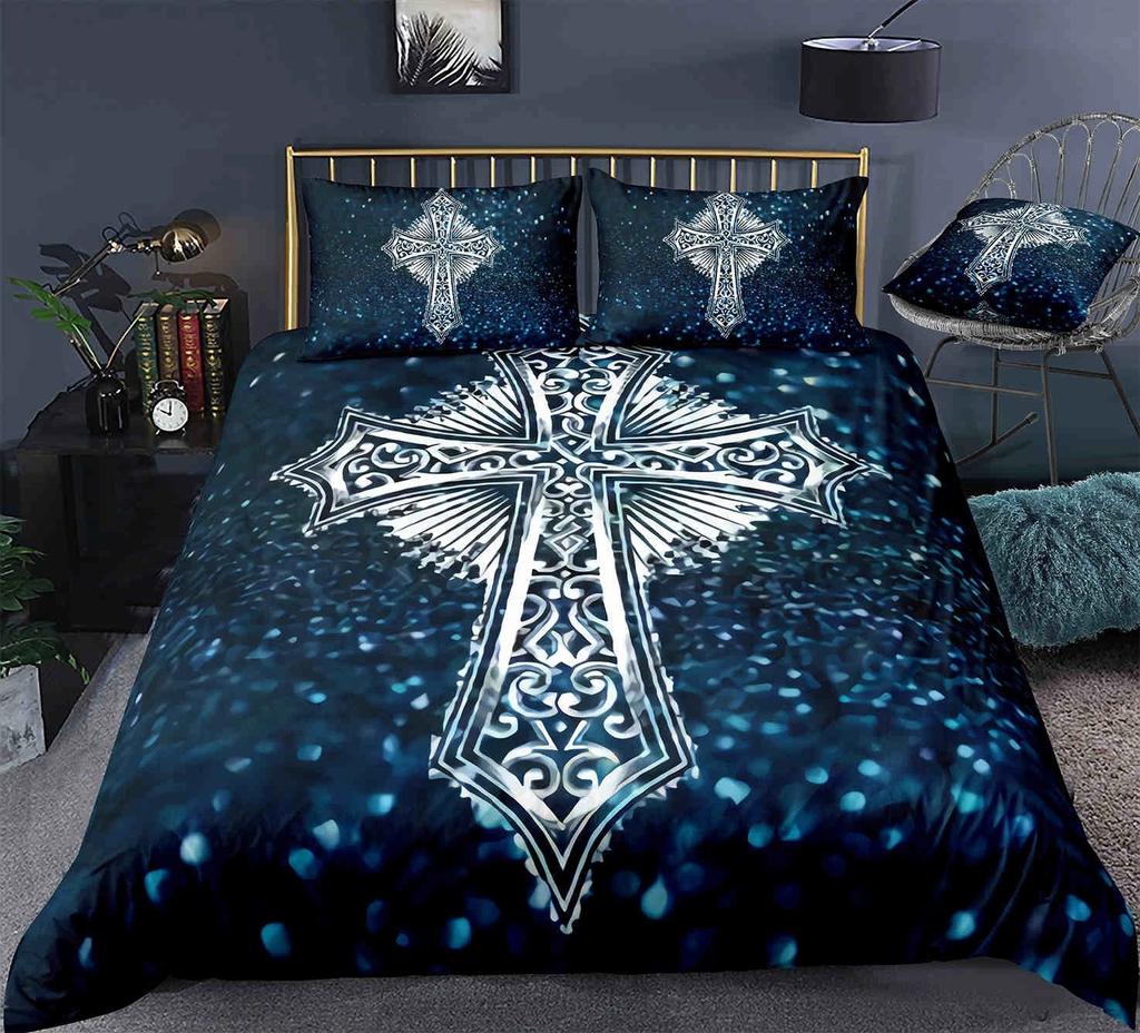 Фабричное 3D Цифровая печать Постельное белье Утолщенный пододеяльник Комплект из трех предметов Музыкальный инструмент Гитара