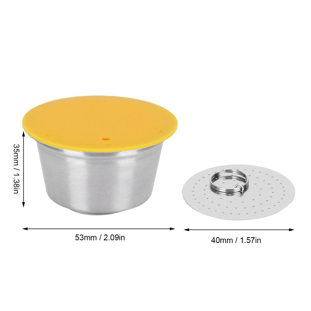 Coffee Filter Capsule for Dolce Gusto Coffee Capsule Stainless Steel Reusable Refillable Filter Cup for Dolce Gusto Coffee Maker
