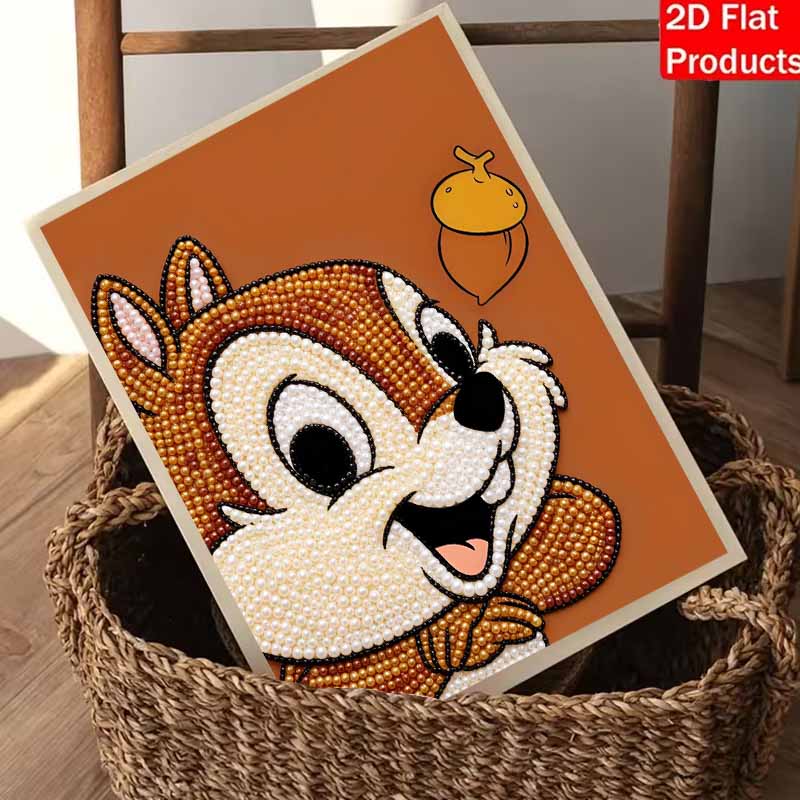 Disney 5D DIY Pearl Painting Kit, Chipmunk & Acorn Home Bedroom Wall Decor Crafts Handmade Gift
