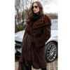 Women's Mid-Length Hooded Mink Fur Coat - European & American Style, Autumn/Winter Warmth