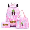 3Pcs/set Dragon Ball Colorful Backpack with Lunch Bag for Women Student Teenagers Rucksack Casual School Bags Sets