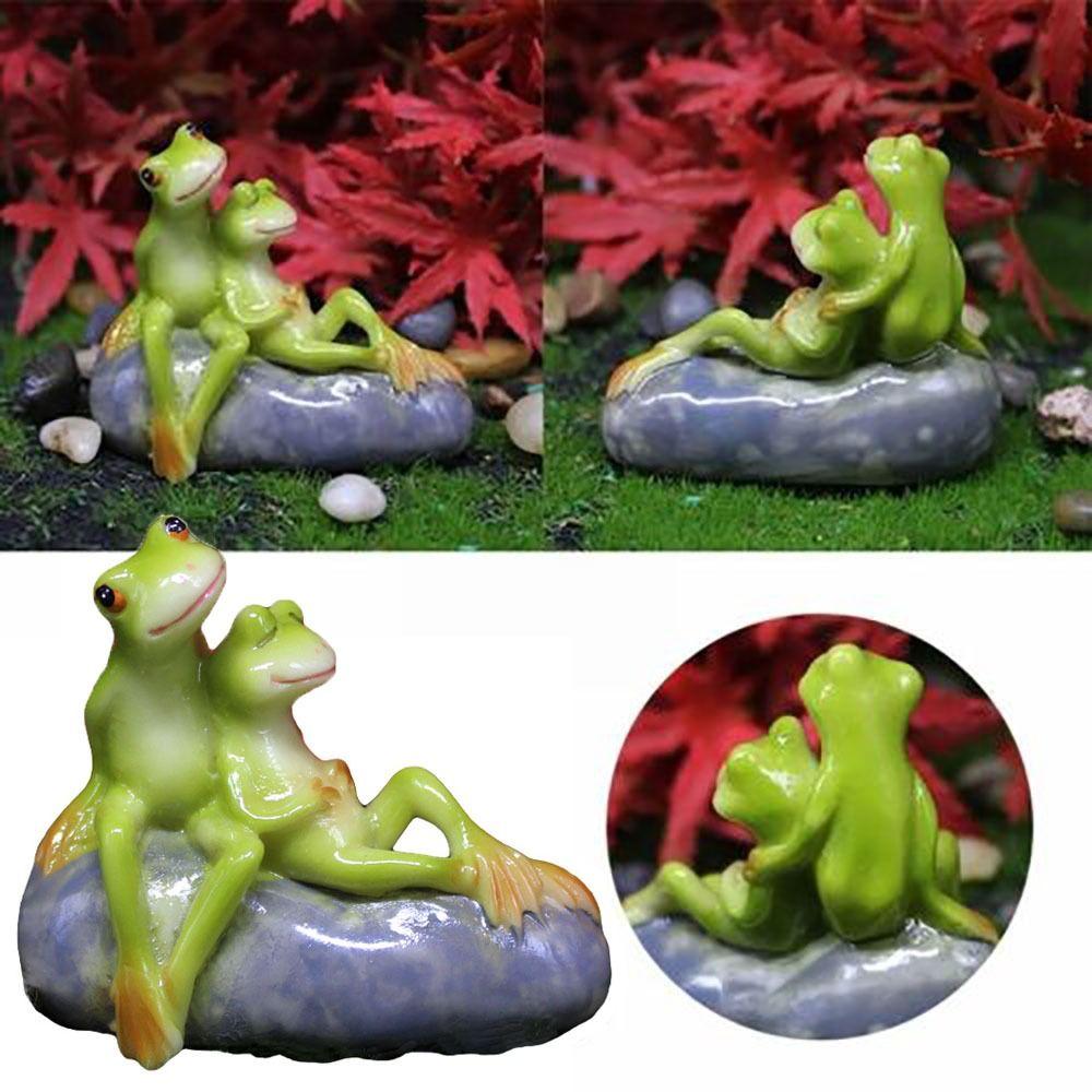 Реалистичная фигурка лягушки, сидящая лягушка, украшение в виде лягушки, изысканная статуэтка лягушки