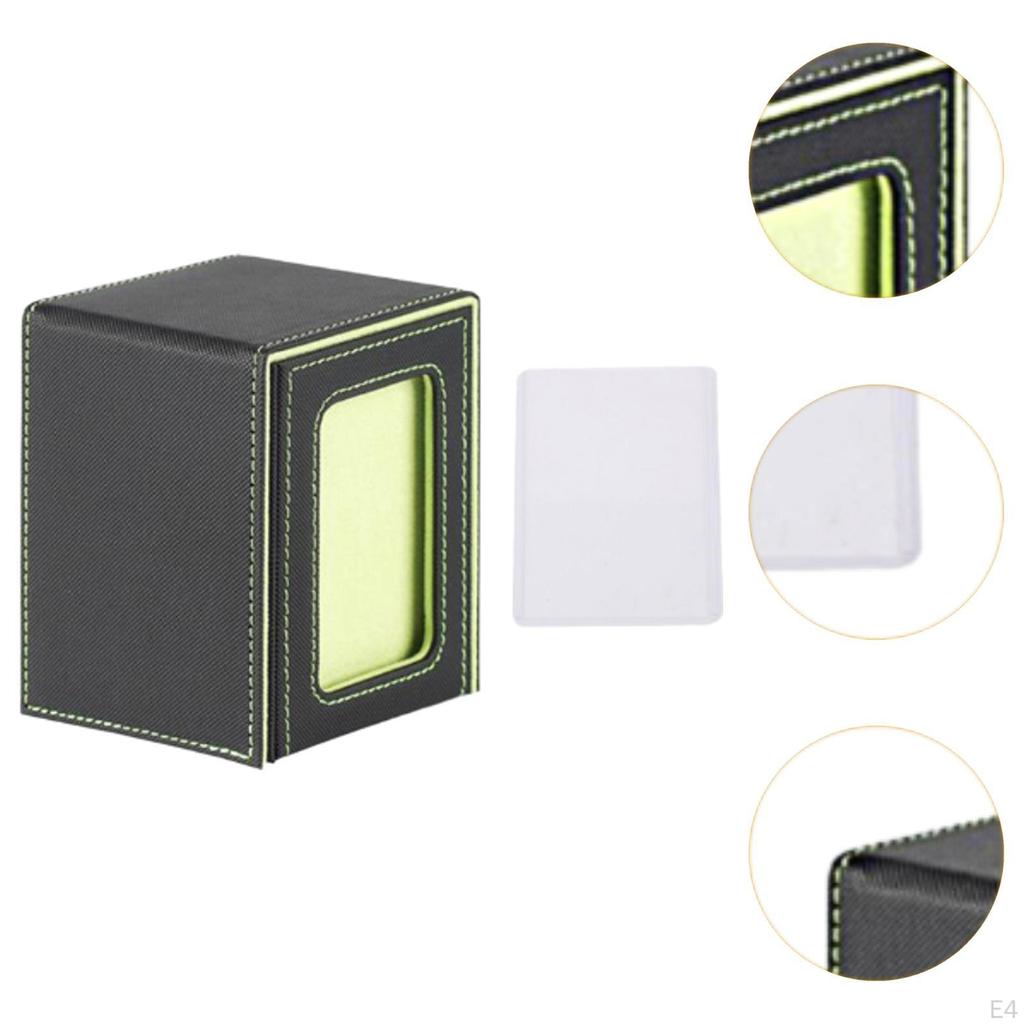 Card Deck Box Storage Leather Magnetic Closure, Display Case Album Baseball