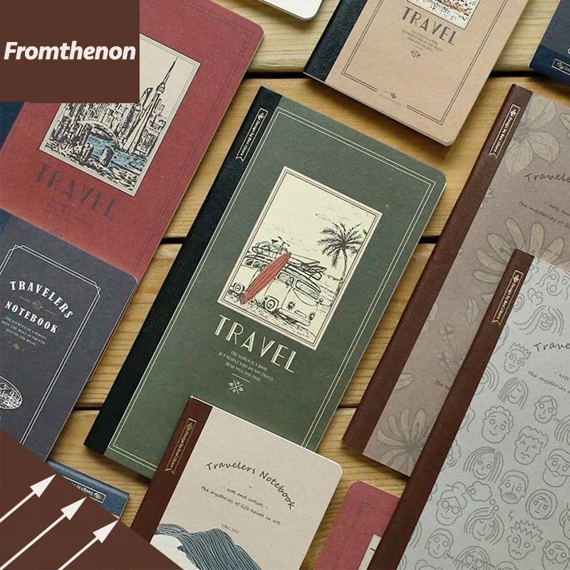 Fromthenon Ретро Путевой Блокнот Леджер Внутренние Блоки Блокнотов Планер Журнал Сетка Заполняемые Страницы Канцелярские Принадлежности Качество