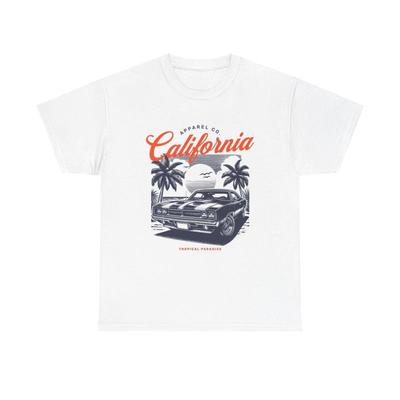 Футболка California Muscle Cars Винтажная Тяжелый Хлопок