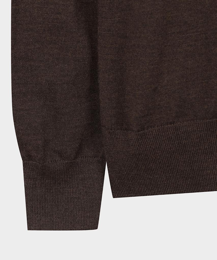 BROOKS BROTHERS Merino Wool Polo Sweater (Brown) (Bbwtmf96364Ew)