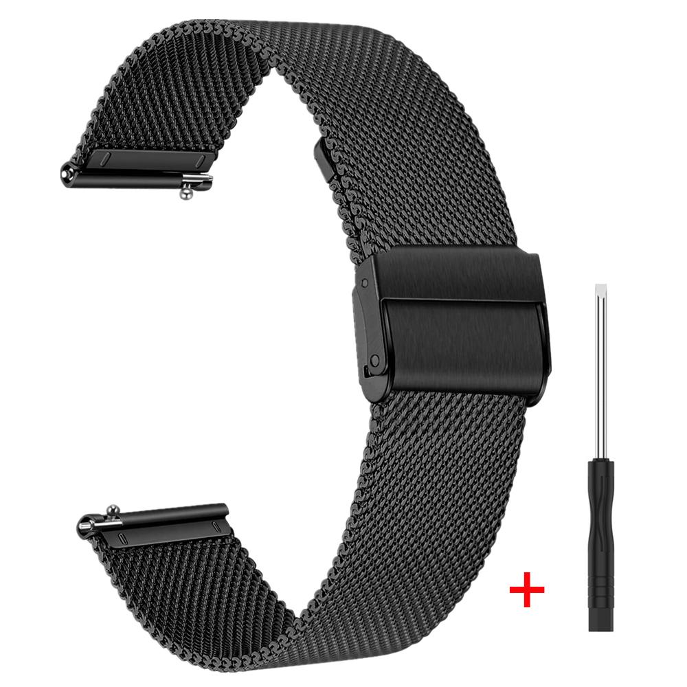 Stainless Steel Strap For Amazfit GTR 4 GTR 47mm 2e Metal Mesh Band For Amazfit GTS 4 mini/Bip 3 Pro/Stratos Wristband Bracelet