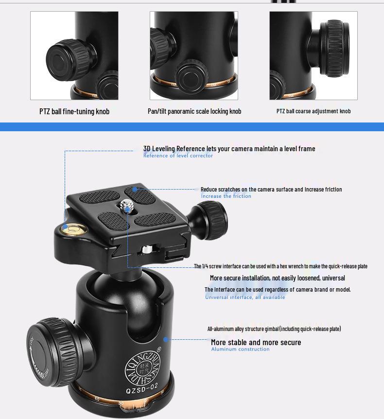 7-секционный легкий штатив из углеродного волокна Era Q222C для DSLR-камер, для фото- и видеосъемки - Портативная версия для путешествий